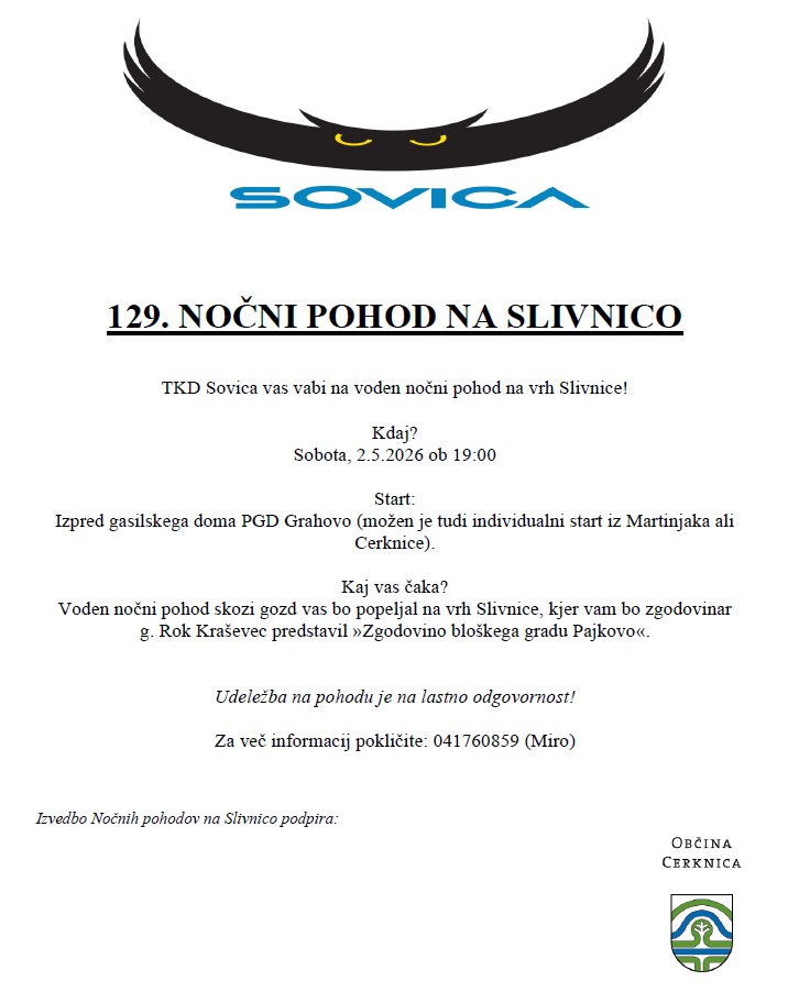 129. Nocni pohod - 129. Nočni pohod na Slivnico