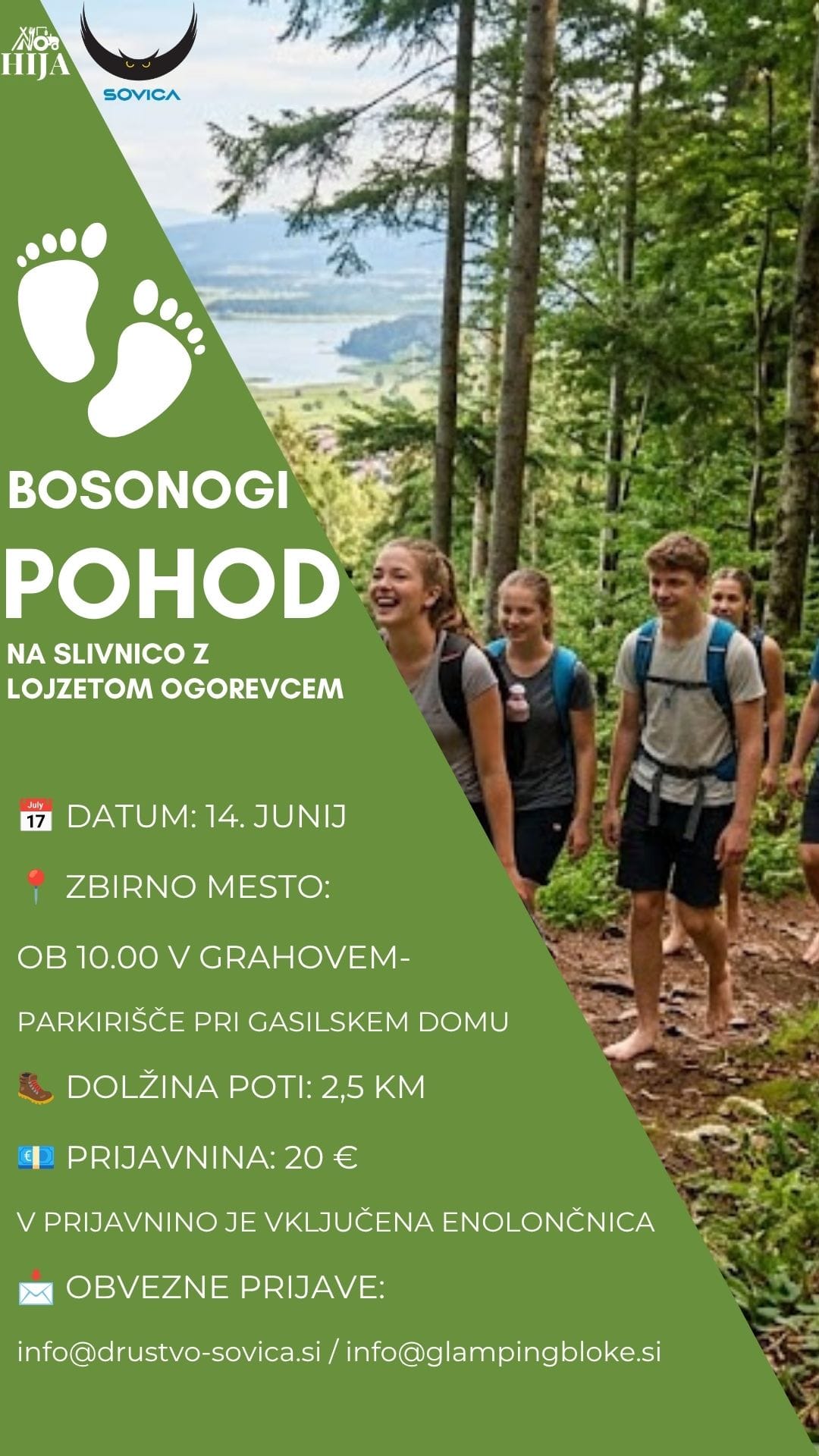 10 - Bosonogi pohod na Slivnico z Lojzetom Ogorevcem