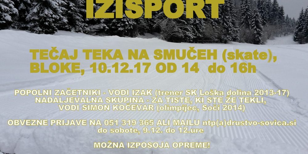 Tečaj teka na smučeh, Bloke, 10.12.